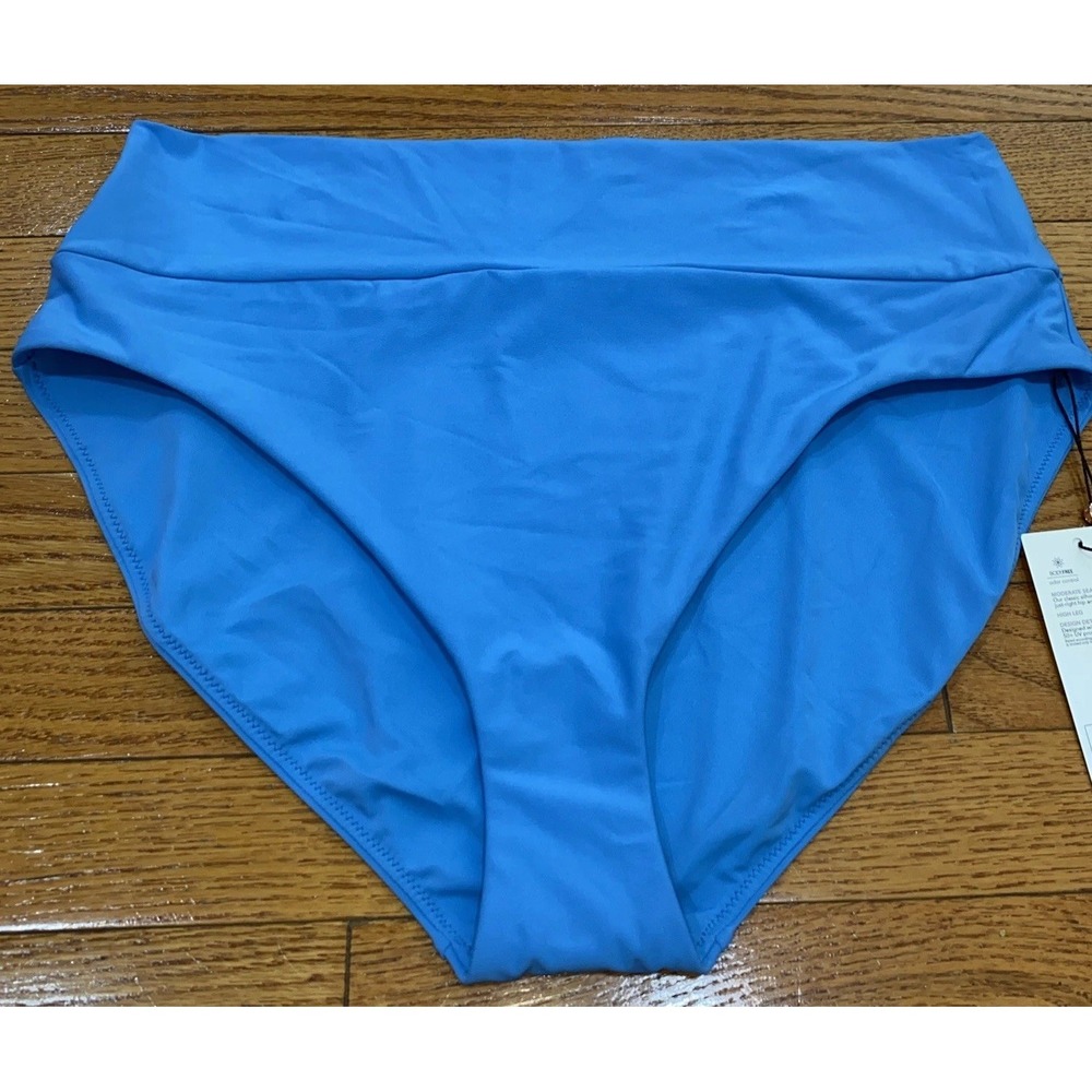 Calia By Carrie Underwood High Rise‎ Bikini Bottom XXL Tranquil Blue Wide Band